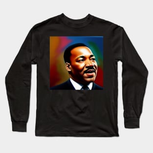 MLK oil painting digital Long Sleeve T-Shirt